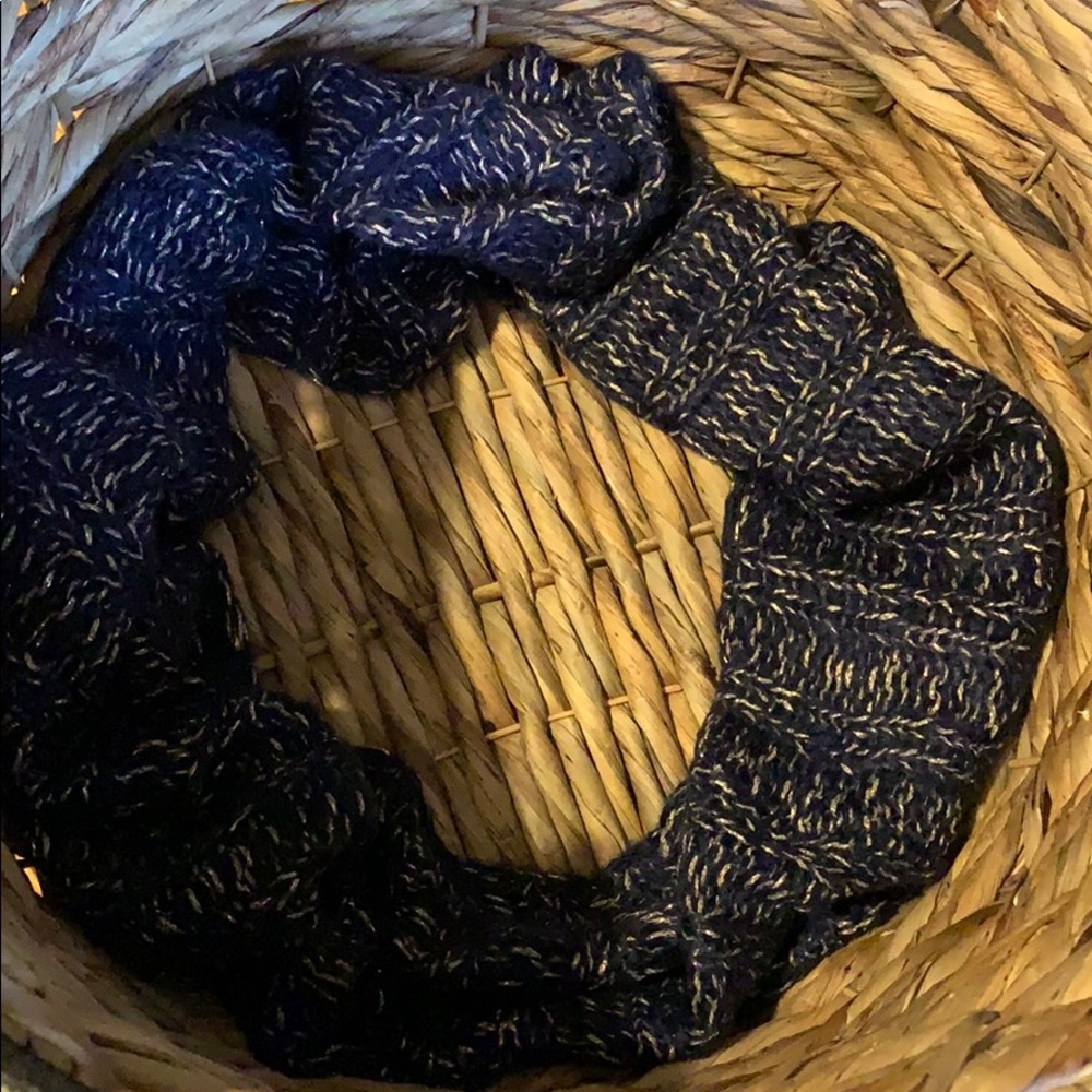 Navy Knit Scrunchie - Women Accessories